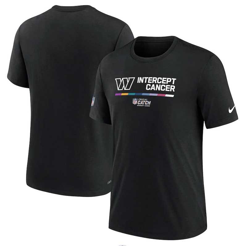 Washington Commanders Nike 2022 NFL Crucial Catch Performance Men's T-Shirt Black,We sell and wholesale Washington Commanders Nike 2022 NFL Crucial Catch Performance Men's T-Shirt Black on line form chian!